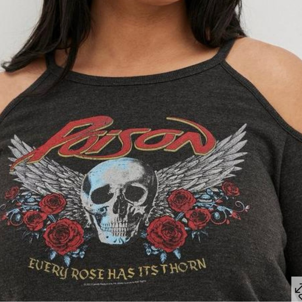 Torrid 4x Poison cold shoulder Sweatshirt